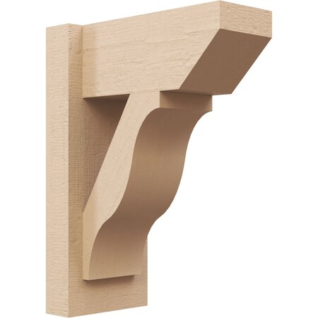 Ekena Millwork 6-in W x 12-in D x 16-in H Funston Slat Rough Cedar Woodgrain TimberThane Outlooker, Primed Tan OUTUR060X12X16FST24RCPR